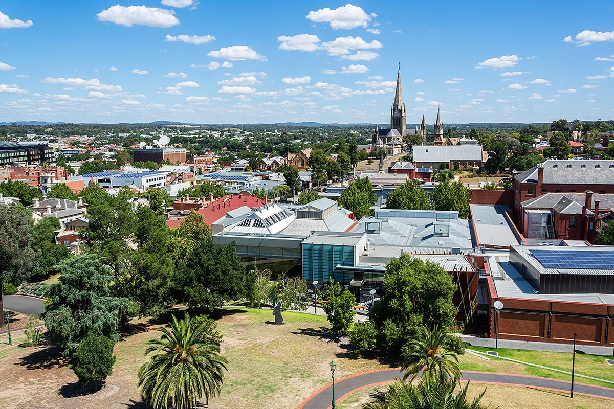 Panoramic view of the city of Bendigo, state of Victoria Panoramic view of the city of Bendigo, state of Victoria