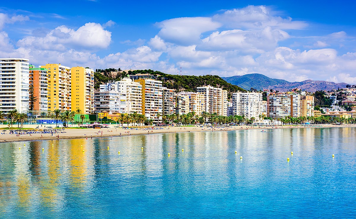 Image of the beach and coastline in Malaga, Spain Image of the beach and coastline in Malaga, Spain