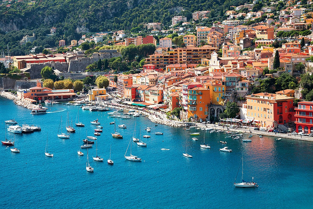 Image of sailing yachts in the bay, Nice, France Image of sailing yachts in the bay, Nice, France