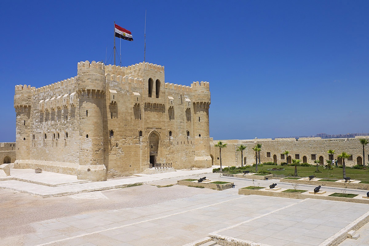 View of the Citadel of Qaitbay, city of Alexandria View of the Citadel of Qaitbay, city of Alexandria