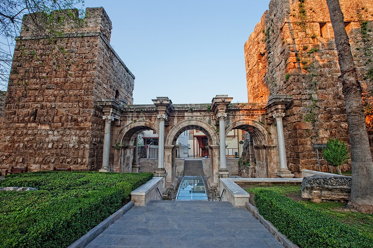 Image of the popular landmark Hadrian Gate, Antalya, Turkey Image of the popular landmark Hadrian Gate, Antalya, Turkey