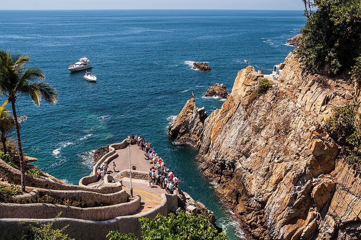 Stunning view of La Quebrada Cliff, Acapulco, Mexico Stunning view of La Quebrada Cliff, Acapulco, Mexico