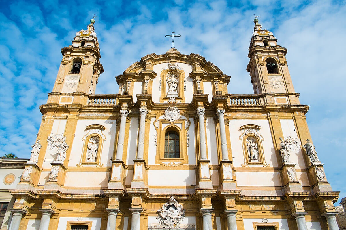 View of the Church of San Domenico, city of Palermo, Italy View of the Church of San Domenico, city of Palermo, Italy