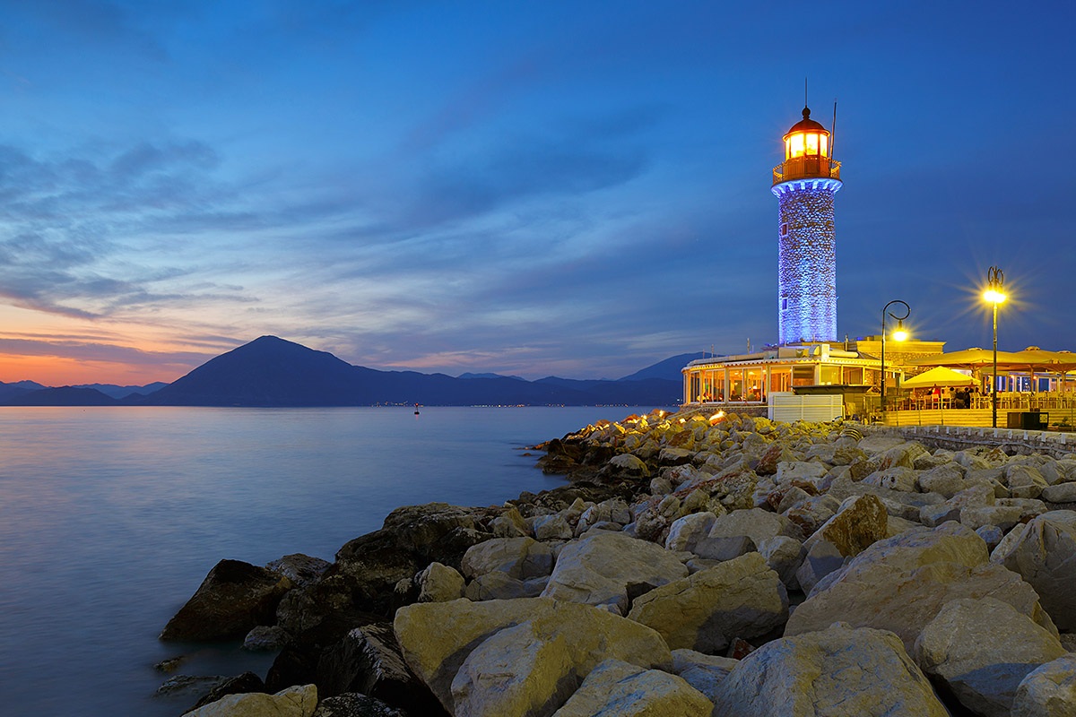 Night view of Lighthouse in Patras Night view of Lighthouse in Patras