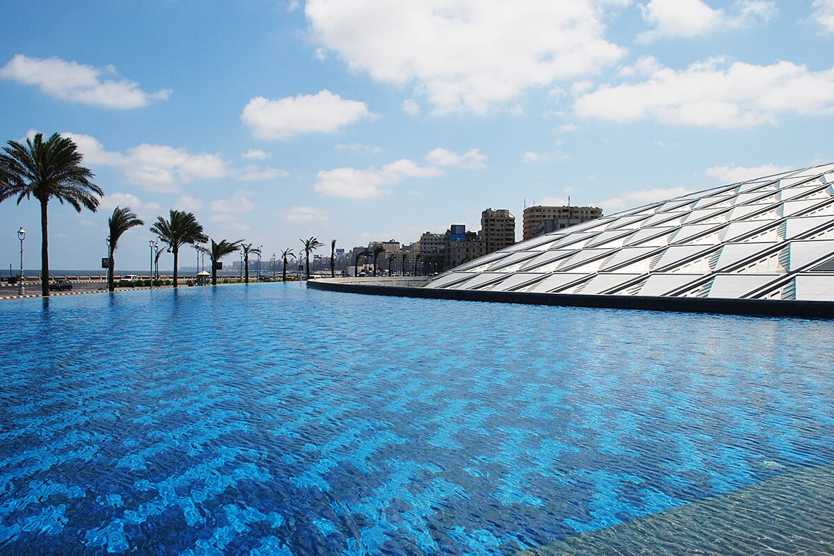 Image of New Library of Alexandria in Egypt Image of New Library of Alexandria in Egypt