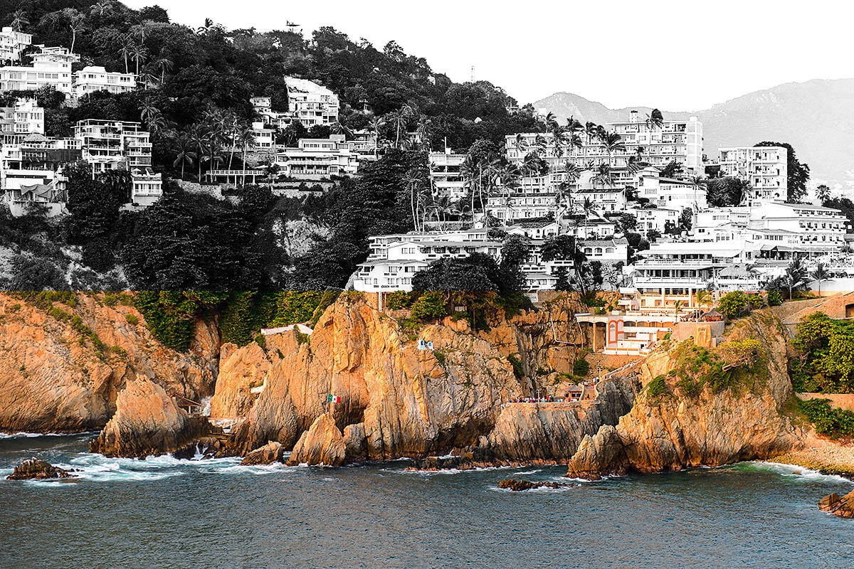 La Quebrada Cliff view is a popular attraction in the city of Acapulco, Mexico La Quebrada Cliff view is a popular attraction in the city of Acapulco, Mexico