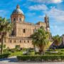 Nice view of the cathedral in Palermo, Italy