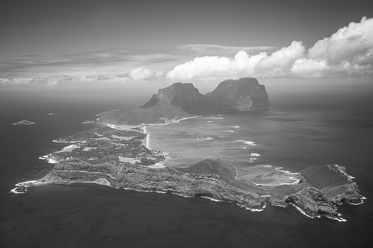 Spectacular aerial view of Lord Howe Island, Australia