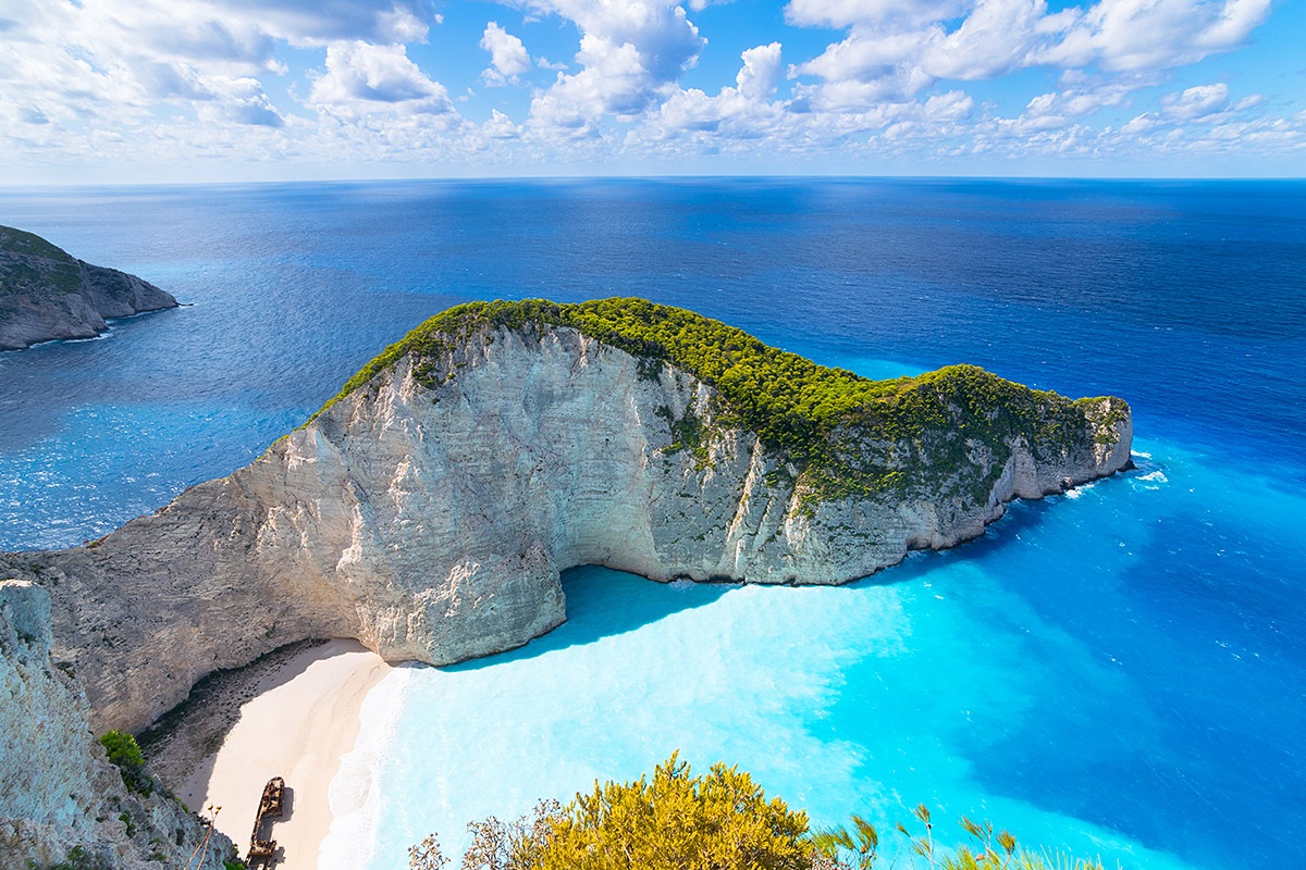 Beautiful aerial view of the Ionian Sea, Zakynthos Island Beautiful aerial view of the Ionian Sea, Zakynthos Island