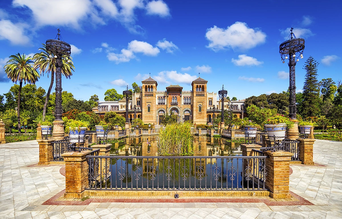 View of the Museum of Popular Arts, city of Seville, Spain