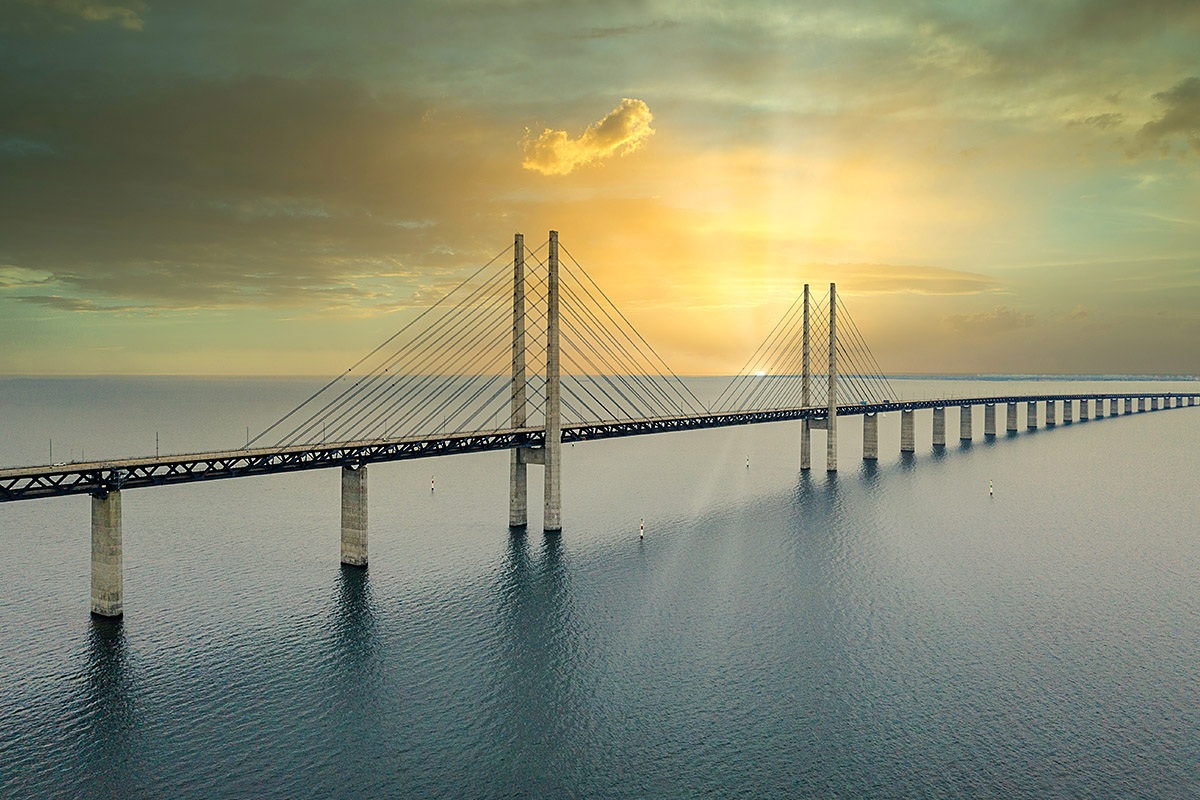 Image of the Oresund Bridge, Sweden and Denmark Image of the Oresund Bridge, Sweden and Denmark