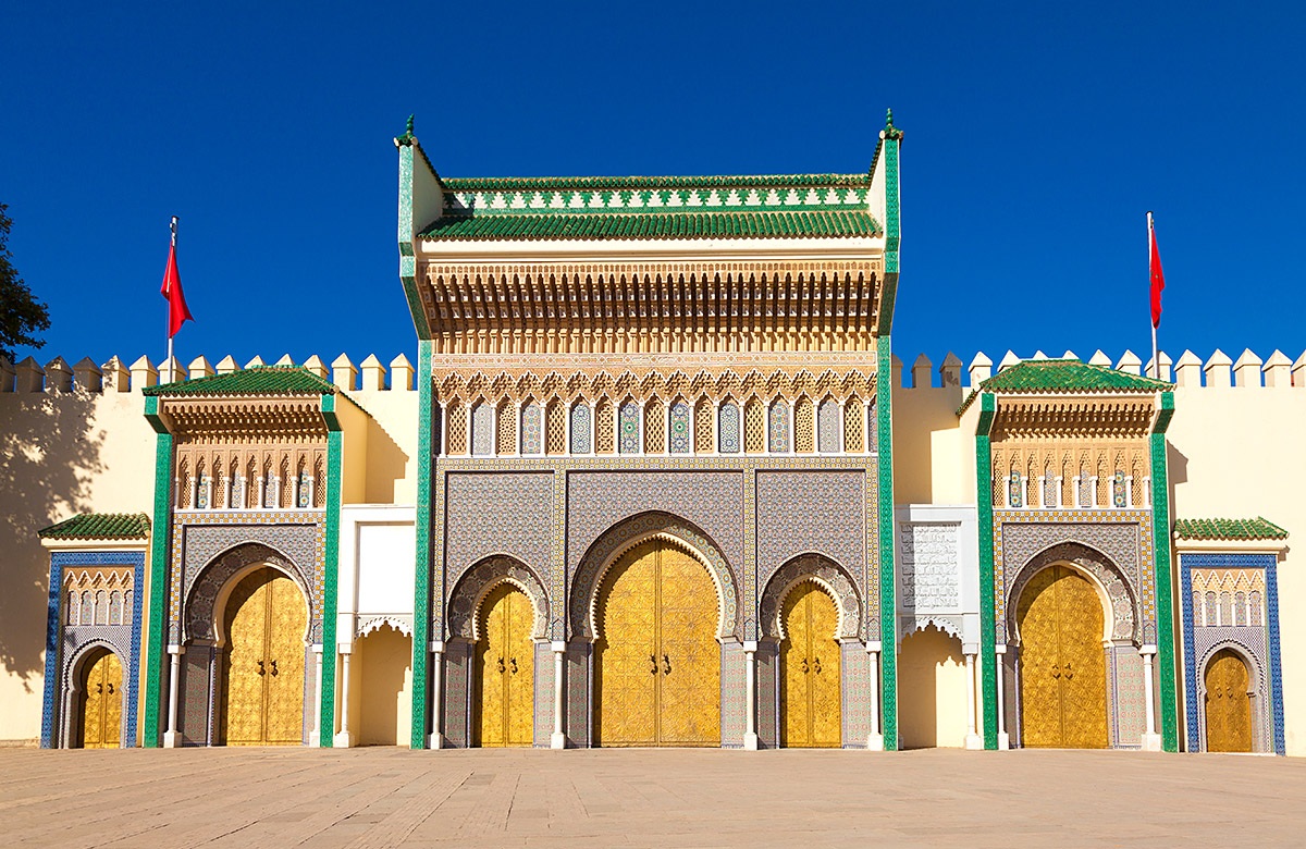 Nice view of the Royal Palace in Fes, Morocco