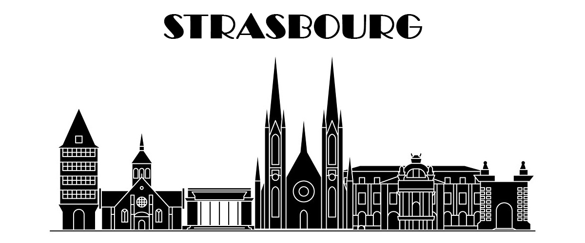 Schematic representation of the sights of the city of Strasbourg Schematic representation of the sights of the city of Strasbourg
