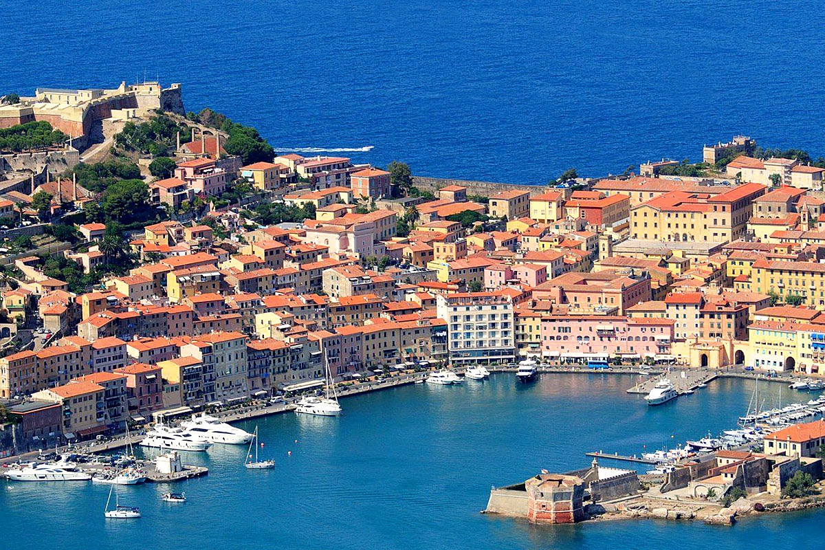 Fascinating view of the harbor on the island of Elba, Italy Fascinating view of the harbor on the island of Elba, Italy