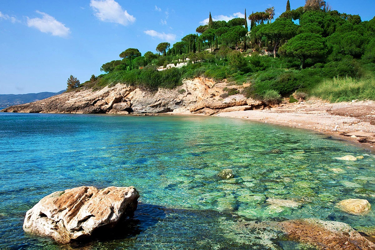 Beautiful wild beach on Elba Island in Italy Beautiful wild beach on Elba Island in Italy