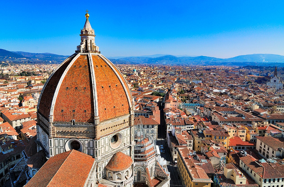 View of the Cathedral of Santa Maria del Fiore, Florence city View of the Cathedral of Santa Maria del Fiore, Florence city
