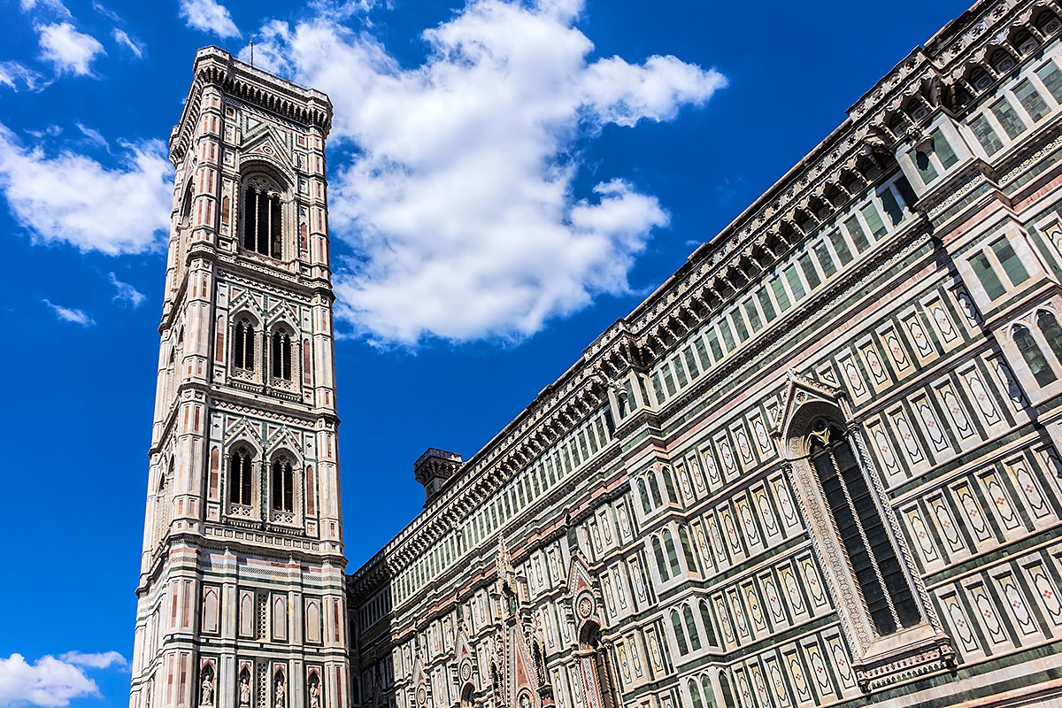 Beautiful view of Giotto's Campanile Tower, Florence, Italy Beautiful view of Giotto's Campanile Tower, Florence, Italy