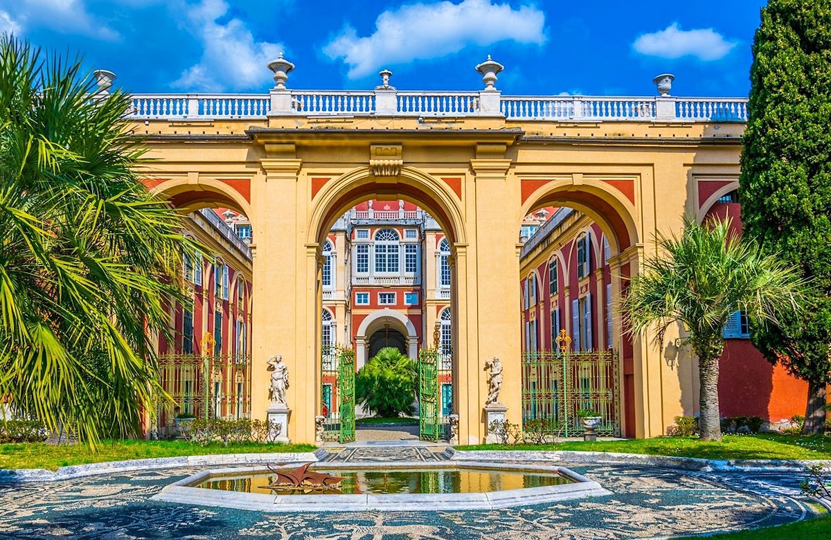 Image of courtyard of the Palazzo Reale in Genoa, Italy Image of courtyard of the Palazzo Reale in Genoa, Italy