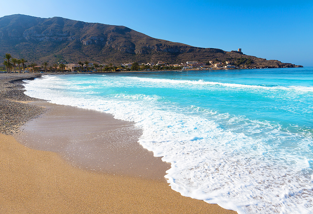 Magnificent view of the beach and sea in the city of Murcia, Spain Magnificent view of the beach and sea in the city of Murcia, Spain
