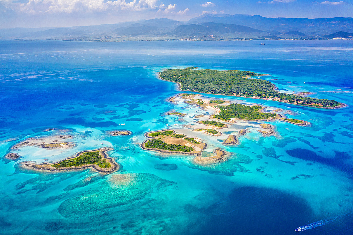 Great view of the Mediterranean Sea, Euboea Island