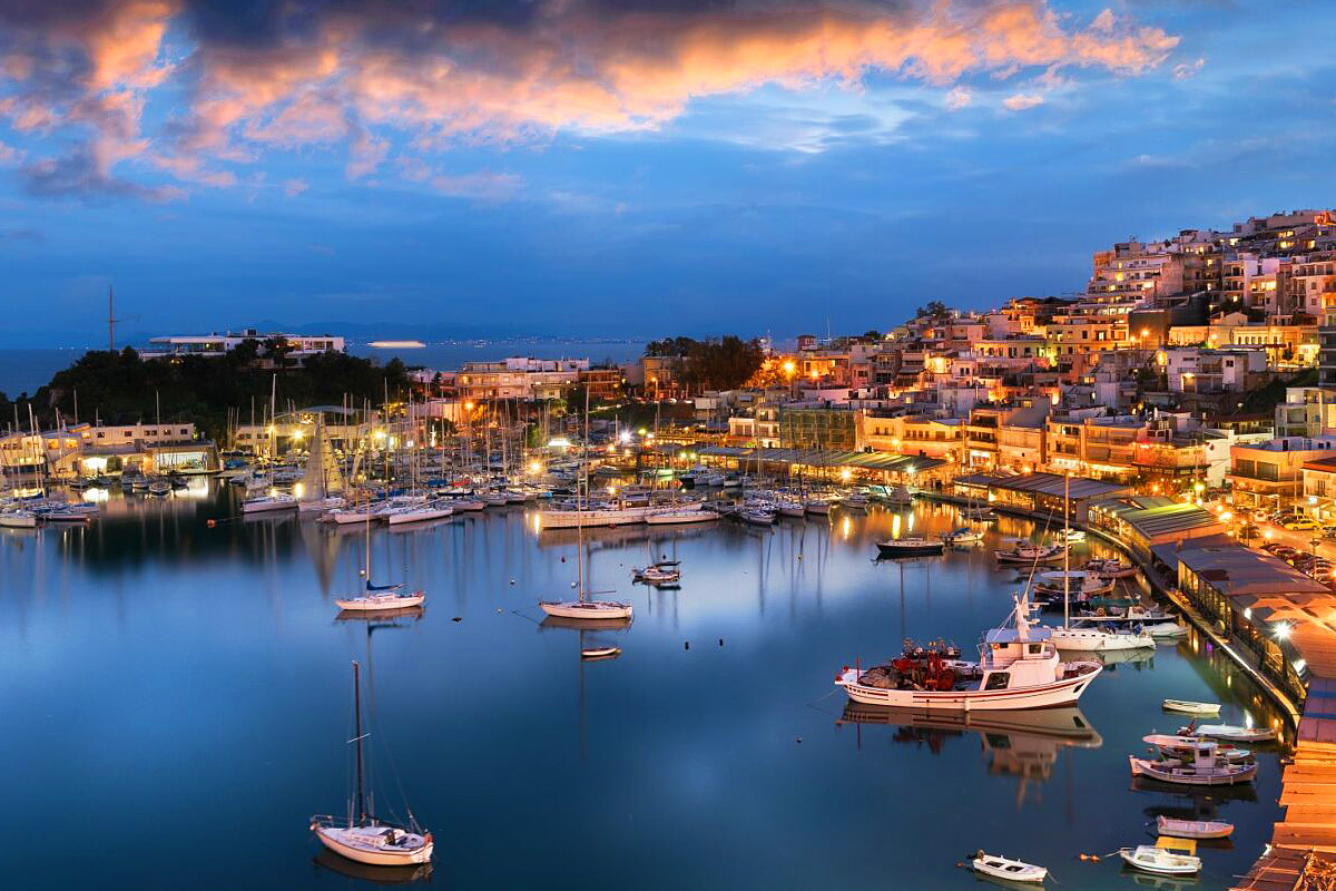 Amazing view of the marina with boats and ships, Piraeus, Greece Amazing view of the marina with boats and ships, Piraeus, Greece
