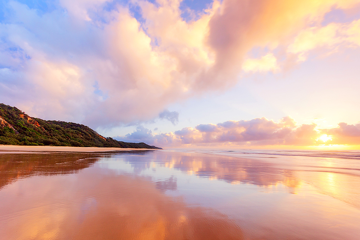 View of Seventy Five Mile Beach, Queensland, Australia