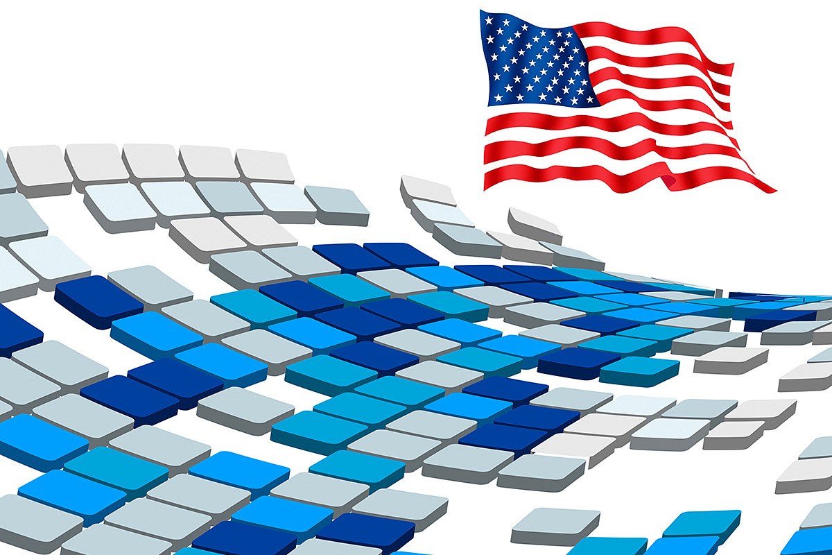 Image of a waving American Flag